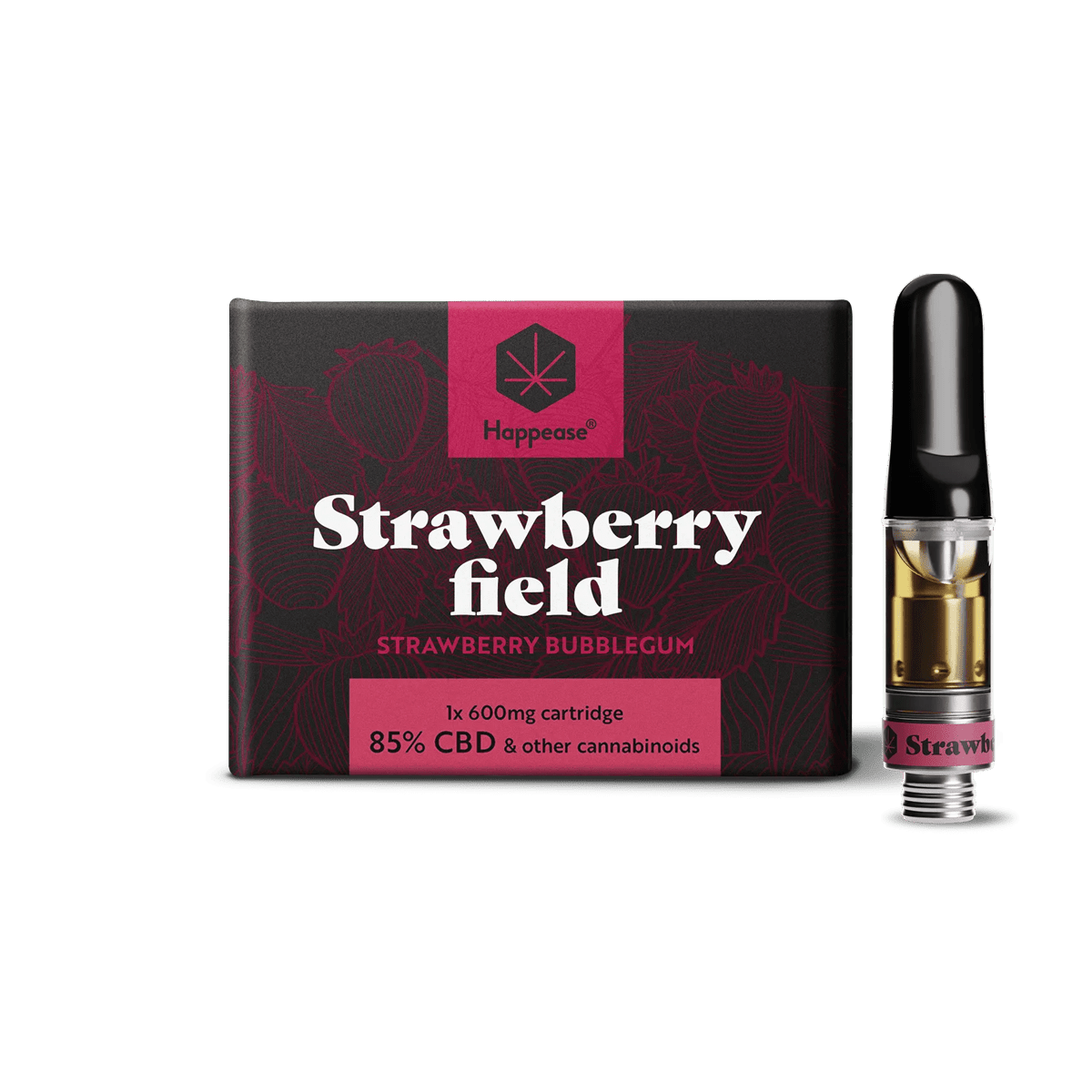 Happease Vape Refill 85% Cannabinoids CBD-CBG-CBN Strawberry Field - Image 1