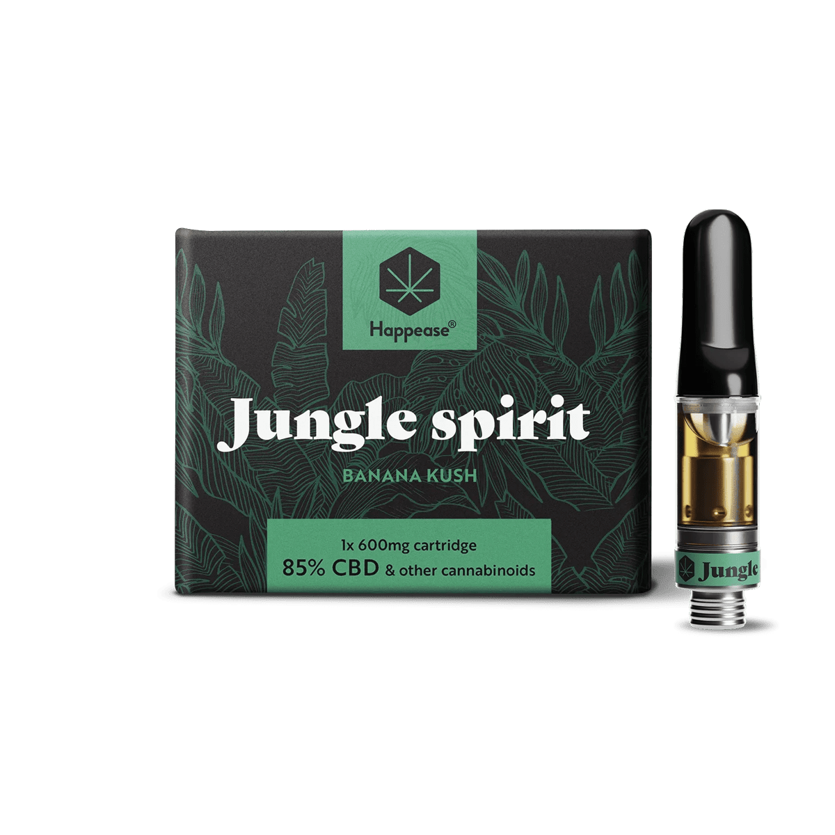 Happease Vape Refill 85% Cannabinoids CBD-CBG-CBN Jungle Spirit - Image 1