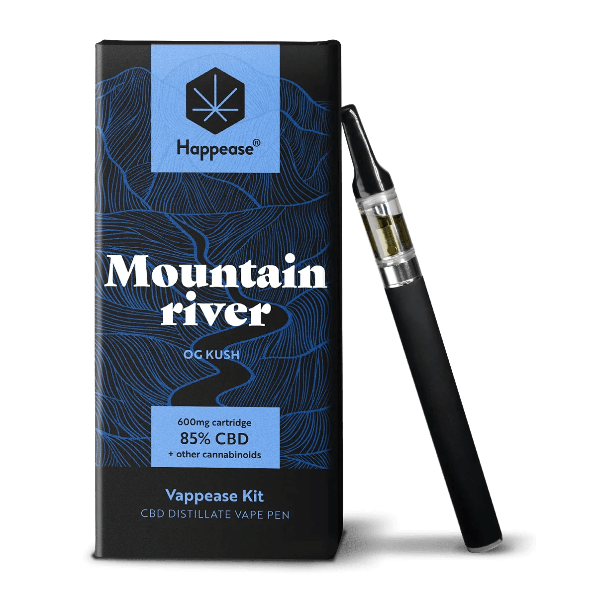 Product-34.1 Happease Vaping Starter Kit 85% Cannabinoids CBD-CBG-CBN Mountain River - Image 1